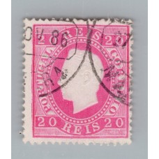 PORTUGAL 1884 Yv. 64B DENTADO 13 1/2 ESTAMPILLA USADA 110 Euros